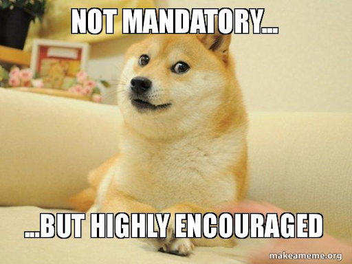 Not mandatory practices